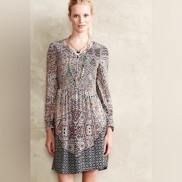 Anthropologie Tiled Amethyst Dress size S - Picture 1 of 8
